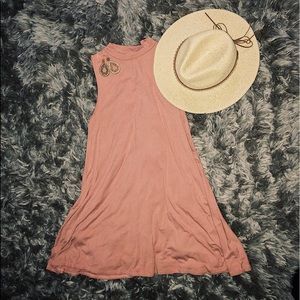 Pink tee shirt dress